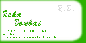 reka dombai business card